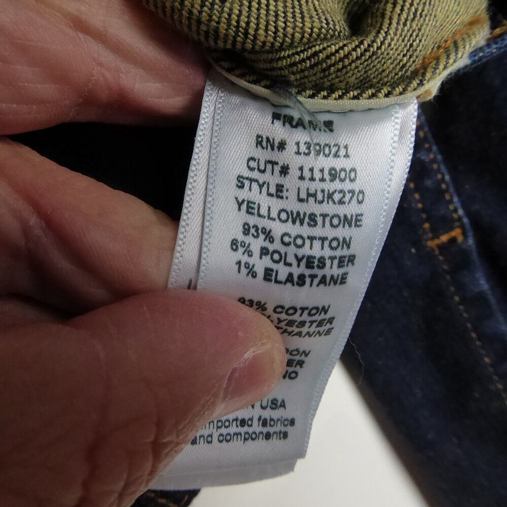 FRAME Denim Jean Jacket Mens SZ XS Trucker Heritage Classic Americana Western - Picture 9 of 16